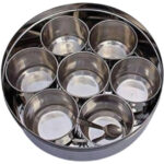 STAINLESS STEEL SPICE BOX (D: 7.5'':)