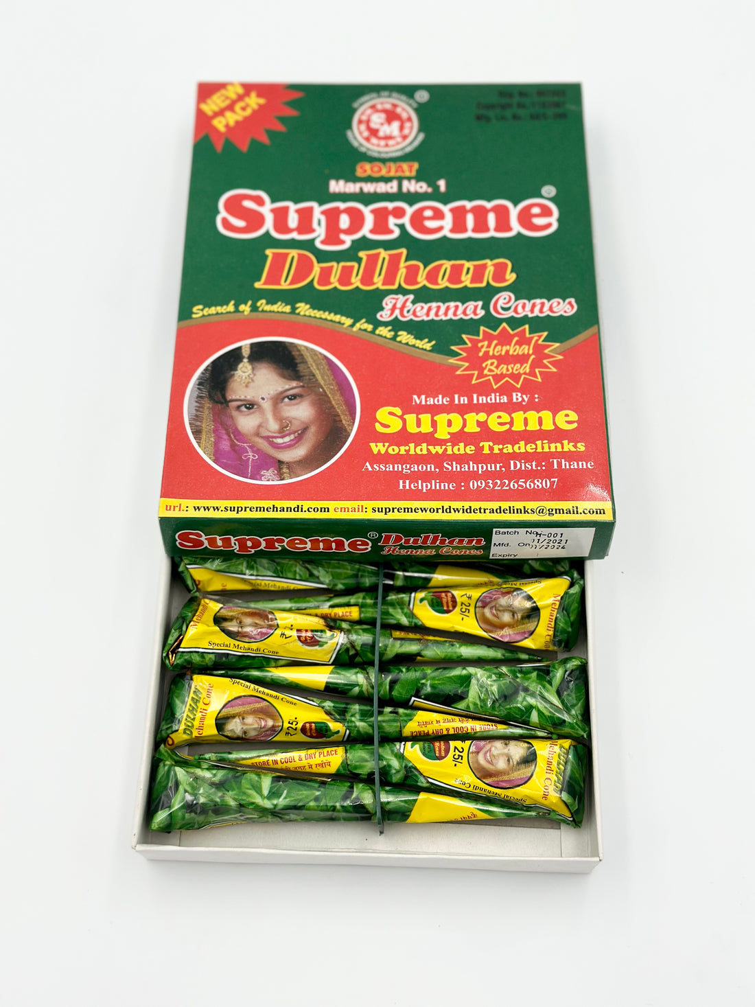 SUPREME HENNA CONES 12PCS